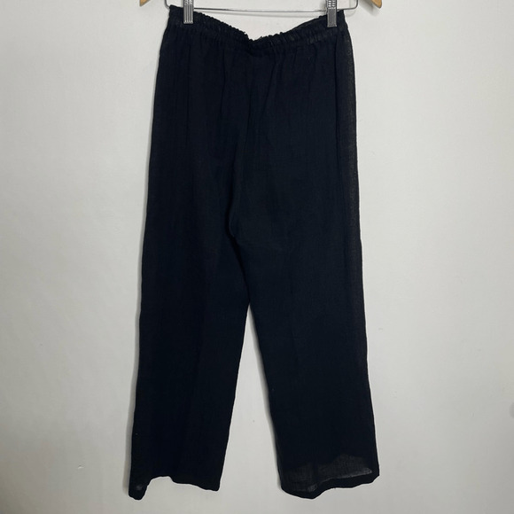 BLANQUE linen blend wide leg pant blank lagenlook gauzy WOMENS 0 small - Picture 6 of 6